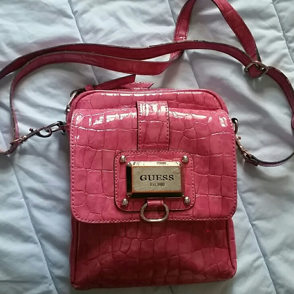 Hot pink guess purse